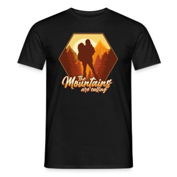 Die Berge rufen - Männer T-Shirt - Schwarz - Vorne - AI Model Male 178 light (178cm)