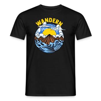 Wandern - Männer T-Shirt - Schwarz - Vorne - AI Model Male 178 light (178cm)