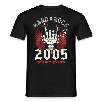 Born in 2005 party musician 18 years anniversary - Men's T-Shirt - black - Front - AI Model Male 178 light (178cm)