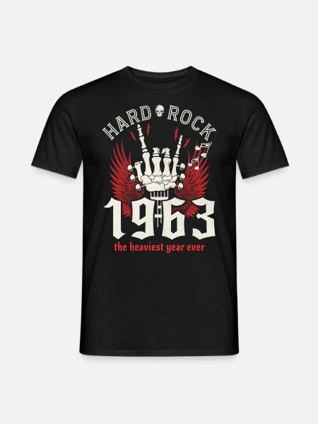Jahrgang 1963 Musikerfest 60-jähriges Jubiläum - Männer T-Shirt - Schwarz