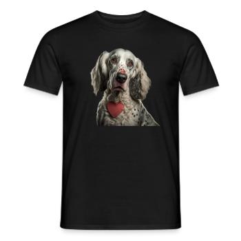 Deutsch Setter Valentine's Day - Men's T-Shirt - black - Front - AI Model Male 178 light (178cm)