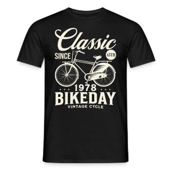 Fan De Vélo 1978 45 Ans Anniversaire Cycliste - T-shirt homme - noir - Devant - AI Model Male 178 light (178cm)