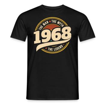 Man 1968 The Legend 55 Years Anniversary - Men's T-Shirt - black - Front - AI Model Male 178 light (178cm)