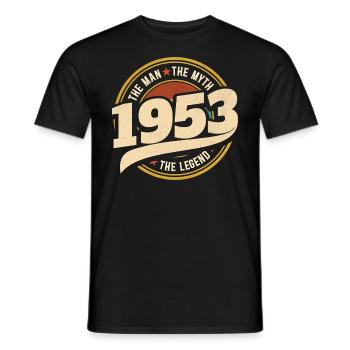 Homme 1953 La Légende 70 Ans Anniversaire - T-shirt homme - noir - Devant - AI Model Male 178 light (178cm)