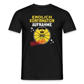 Konfirmation Geschenke für Jungen und jugendliche - Männer T-Shirt - Schwarz - Vorne - AI Model Male 178 light (178cm)