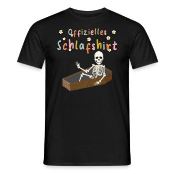Skelett Offizielles Schlafshirt - Männer T-Shirt - Schwarz - Vorne - AI Model Male 178 light (178cm)