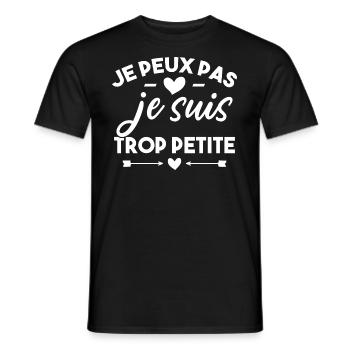 J'peux pas je suis trop petite - T-shirt homme - noir - Devant - AI Model Male 178 light (178cm)