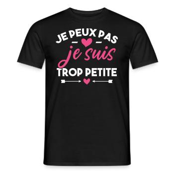 J'peux pas je suis trop petite - T-shirt homme - noir - Devant - AI Model Male 178 light (178cm)