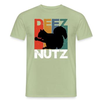 Deez Nutz Nutcracker Squirrel Dees Nuts Chipmunk - Männer T-Shirt - Sage - Vorne - AI Model Male 178 light (178cm)