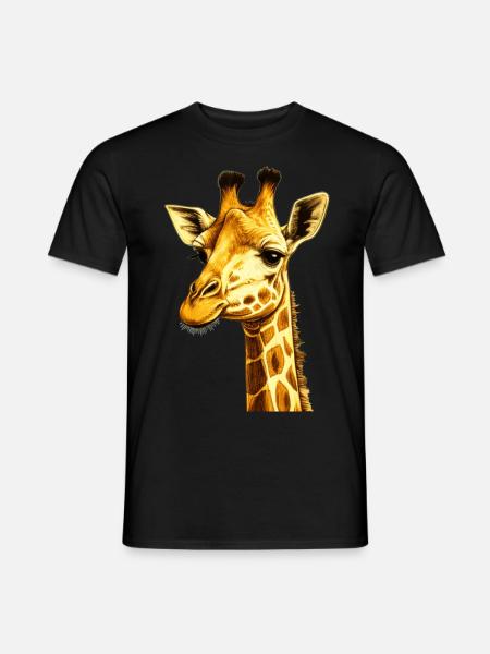 Giraffe Head Gift - Men's T-Shirt - black