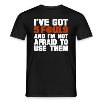 Hoops Basketteur Streetball Hooping 5 Fautes - T-shirt homme - noir - Devant - AI Model Male 178 light (178cm)