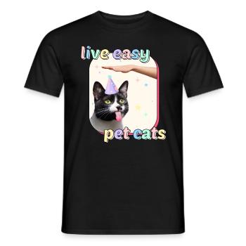 Cat Memes - Bad Luck Pet Cats - Men's T-Shirt - black - Front - AI Model Male 178 light (178cm)