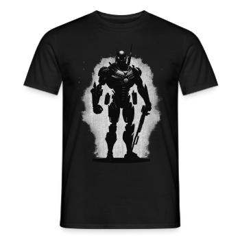 Robot Warrior Robot - T-shirt homme - noir - Devant - AI Model Male 178 light (178cm)
