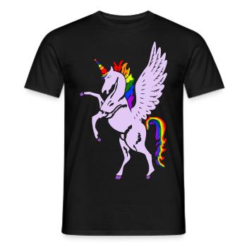 Unicorn - Men's T-Shirt - black - Front - AI Model Male 178 light (178cm)