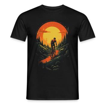 Cycling - Men's T-Shirt - black - Front - AI Model Male 178 light (178cm)