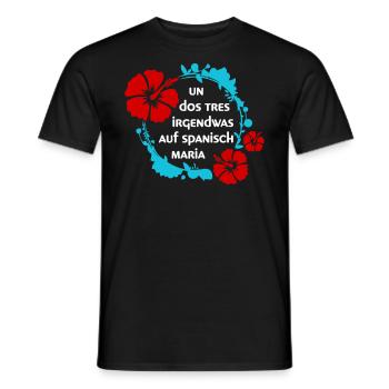 Un, dos, tres Funny Sayings Song Spanish Song - Men's T-Shirt - black - Front - AI Model Male 178 light (178cm)