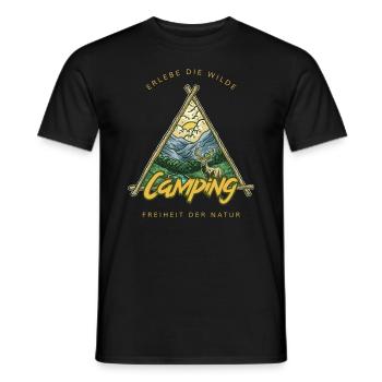 Erlebe die wilde Freiheit der Natur - Männer T-Shirt - Schwarz - Vorne - AI Model Male 178 light (178cm)