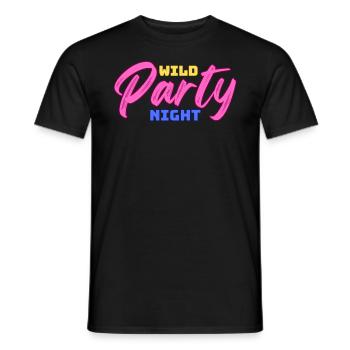 Wilde Partynacht - wilde Partynacht - Männer T-Shirt - Schwarz - Vorne - AI Model Male 178 light (178cm)