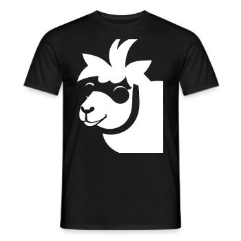 Lustige Lama Silhouette Freche Spaß Lamas - Männer T-Shirt - Schwarz - Vorne - AI Model Male 178 light (178cm)