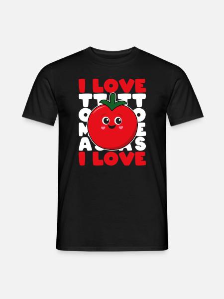 J’aime les tomates tomates tomates jardin cadeau - T-shirt homme - noir
