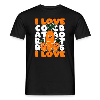 J’aime les carottes Carottes Carottes Cadeau de légumes - T-shirt homme - noir - Devant - AI Model Male 178 light (178cm)