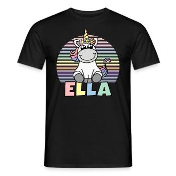 Ella Einhorn Name - Männer T-Shirt - Schwarz - Vorne - AI Model Male 178 light (178cm)