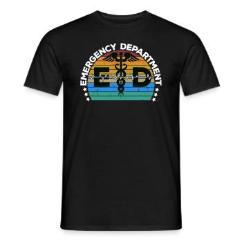 Krankenschwestern in der Notaufnahme Notaufnahme Krankenschwester Praktiker - Männer T-Shirt - Schwarz - Vorne - AI Model Male 178 light (178cm)
