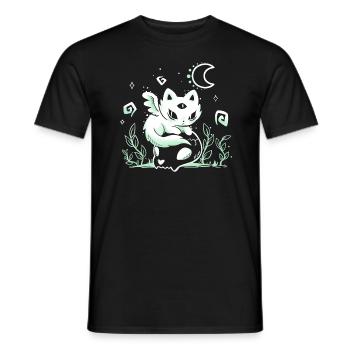 Lonesome Cat Spirit - Men's T-Shirt - black - Front - AI Model Male 178 light (178cm)