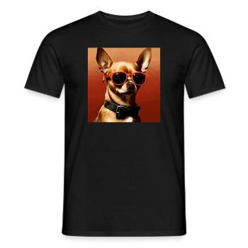 Chihuahua Cool - Chihuahua Chien - T-shirt homme - noir - Devant - AI Model Male 178 light (178cm)