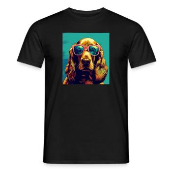 Cocker Spaniel Cool - Cocker Spaniel Hund - Männer T-Shirt - Schwarz - Vorne - AI Model Male 178 light (178cm)