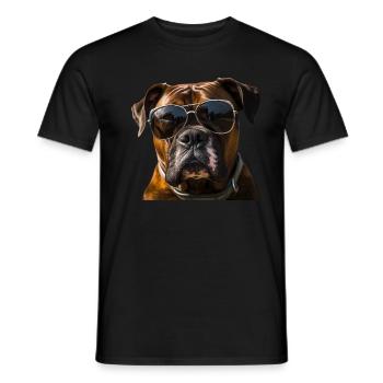 Deutscher Boxer Cool - Deutscher Boxer - Männer T-Shirt - Schwarz - Vorne - AI Model Male 178 light (178cm)