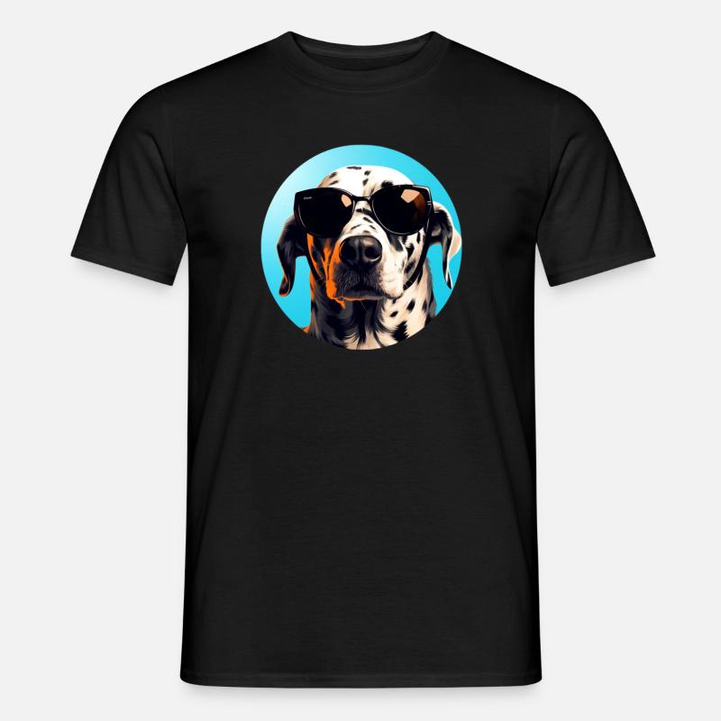 Dalmatiner Cool - Dalmatiner Hund - Männer T-Shirt - Schwarz