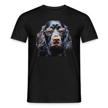 Field Spaniel Cool - Field Spaniel Hund - Männer T-Shirt - Schwarz - Vorne - AI Model Male 178 light (178cm)