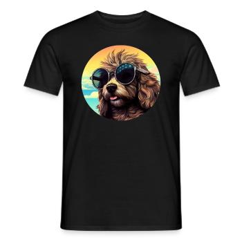 Labradoodle Cool - Labradoodle Hund - Männer T-Shirt - Schwarz - Vorne - AI Model Male 178 light (178cm)