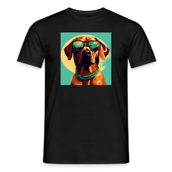 Rhodesian Ridgeback Cool - Rhodesian Ridgeback - T-shirt homme - noir - Devant - AI Model Male 178 light (178cm)