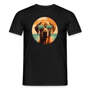 Rhodesian Ridgeback Cool - Rhodesian Ridgeback - T-shirt homme - noir - Devant - AI Model Male 178 light (178cm)
