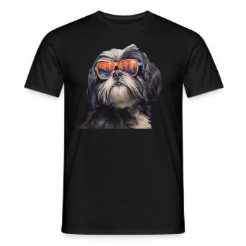 Shih Tzu Cool - Shih Tzu Hund - Männer T-Shirt - Schwarz - Vorne - AI Model Male 178 light (178cm)