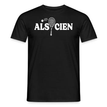 Grande Raquette De Squash Alsacien Joueur De Squas - T-shirt homme - noir - Devant - AI Model Male 178 light (178cm)