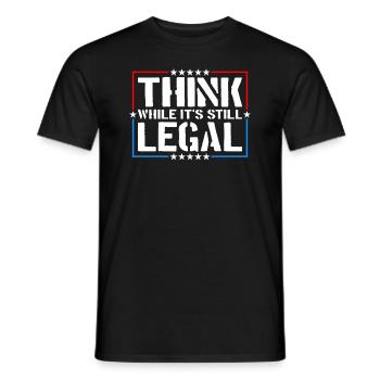 Denken Sie nach, solange es sich noch um juristisches kritisches Denken handelt - Männer T-Shirt - Schwarz - Vorne - AI Model Male 178 light (178cm)