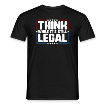 Denken Sie nach, solange es sich noch um juristisches kritisches Denken handelt - Männer T-Shirt - Schwarz - Vorne - AI Model Male 178 light (178cm)