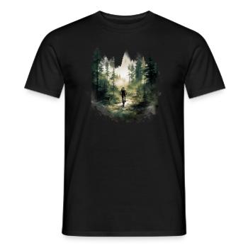 La puissance de pédalage à l’état pur : votre chemise de vélo élégante - T-shirt homme - noir - Devant - AI Model Male 178 light (178cm)