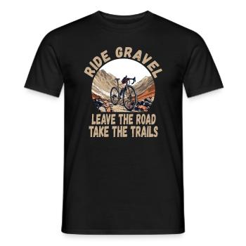 Gravel Bike Gravelbike Rennrad Fahrrad Radsport - Männer T-Shirt - Schwarz - Vorne - AI Model Male 178 light (178cm)