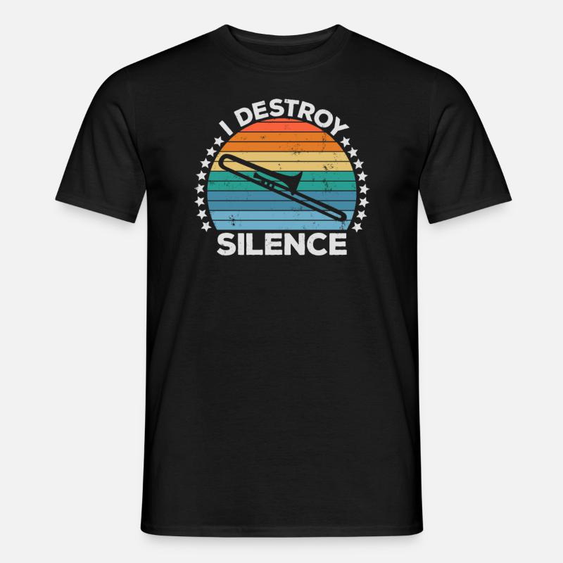 Destroy Silence Marching Band Posaunistin - Männer T-Shirt - Schwarz