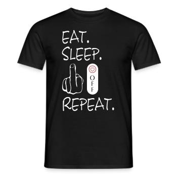 fuck off, fuck you, fucking, fuck - Männer T-Shirt - Schwarz - Vorne - AI Model Male 178 light (178cm)