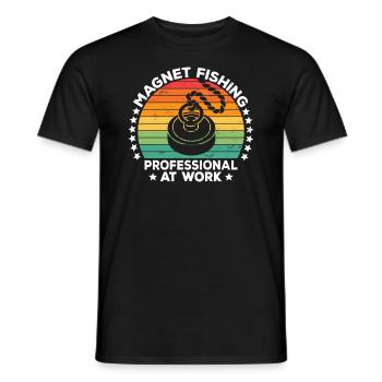 Magnet Fishing Treasure Hunters Metal Detecting - Men's T-Shirt - black - Front - AI Model Male 178 light (178cm)