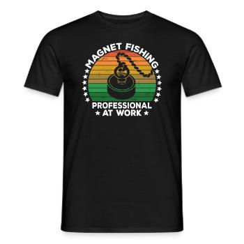 Magnet Fishing Treasure Hunters Metal Detecting - Men's T-Shirt - black - Front - AI Model Male 178 light (178cm)