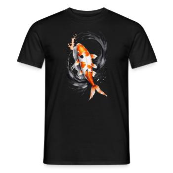 Koi Fisch Karpfen Nishikigoi - Männer T-Shirt - Schwarz - Vorne - AI Model Male 178 light (178cm)