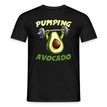 Pompage de l’avocat - T-shirt homme - noir - Devant - AI Model Male 178 light (178cm)