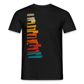 Touches de piano rétro vintage - T-shirt homme - noir - Devant - AI Model Male 178 light (178cm)