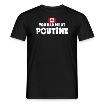 Vous m’avez eu à Poutine Canadian Fries Canada Flag - T-shirt homme - noir - Devant - AI Model Male 178 light (178cm)